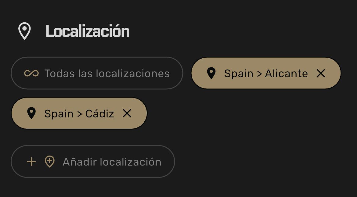 Filtro de várias localizações ao mesmo tempo na lista de jogos da Plairsoft