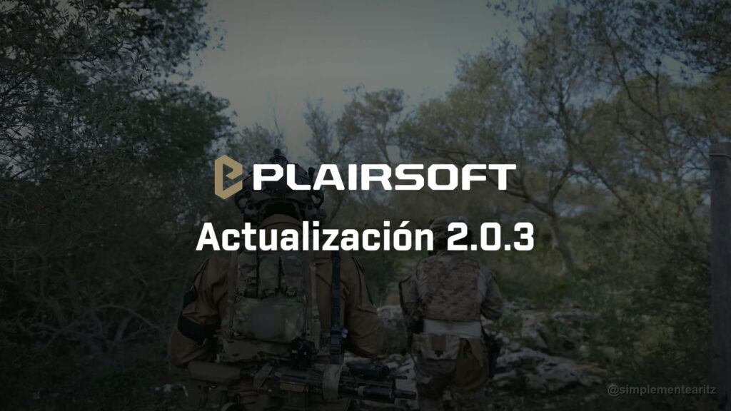 Dos jugadores de airsoft de espaldas, con casco y portaplacas, entrando en un monte de olivos y matorral durante una milsim en Mallorca